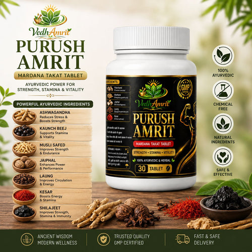 Purush Amrit – Ayurvedic Herbal Wellness Tablets